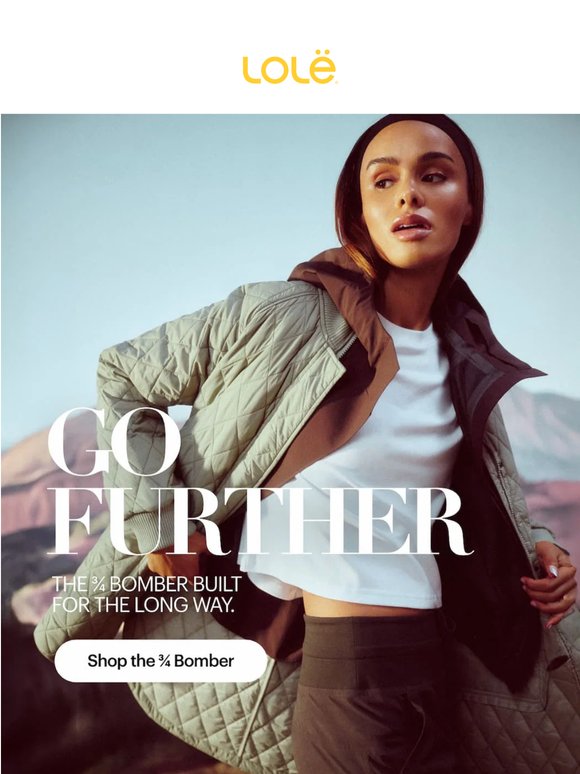 Go further with the ¾ Bomber.