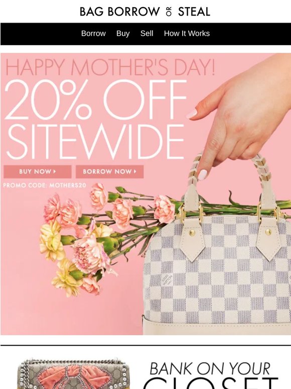 20% OFF SITEWIDE…Happy Mother's Day! + Free Shipping