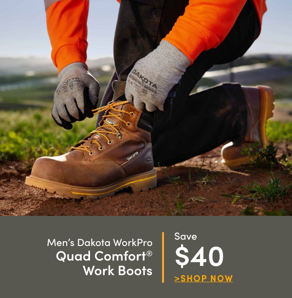 Men's Dakota WorkPro Quad Comfort® Work Boots Save $40