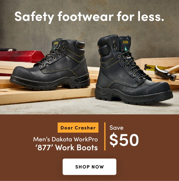 Door Crasher Men's Dakota WorkPro '877' Work Boots Save $50