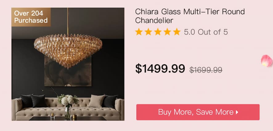 Chiara Glass Multi-Tier Round Chandelier