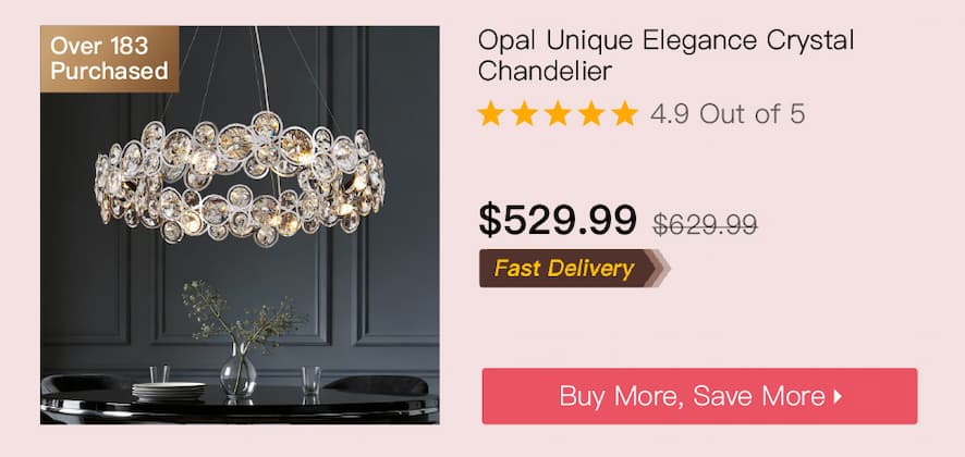 Opal Unique Elegance Crystal Chandelier