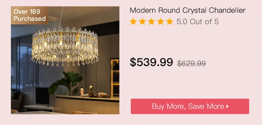 Modern Round Crystal Chandelier