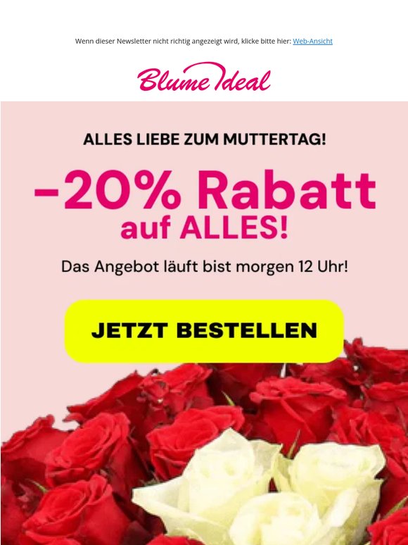 -20% auf ALLES 🔥 Muttertags-Sale beginnt...