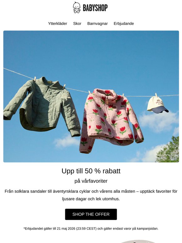 ☀️ Upp till 50% på sandaler, cyklar och mer
