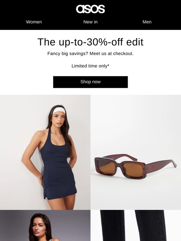 The up-to-30%-off edit