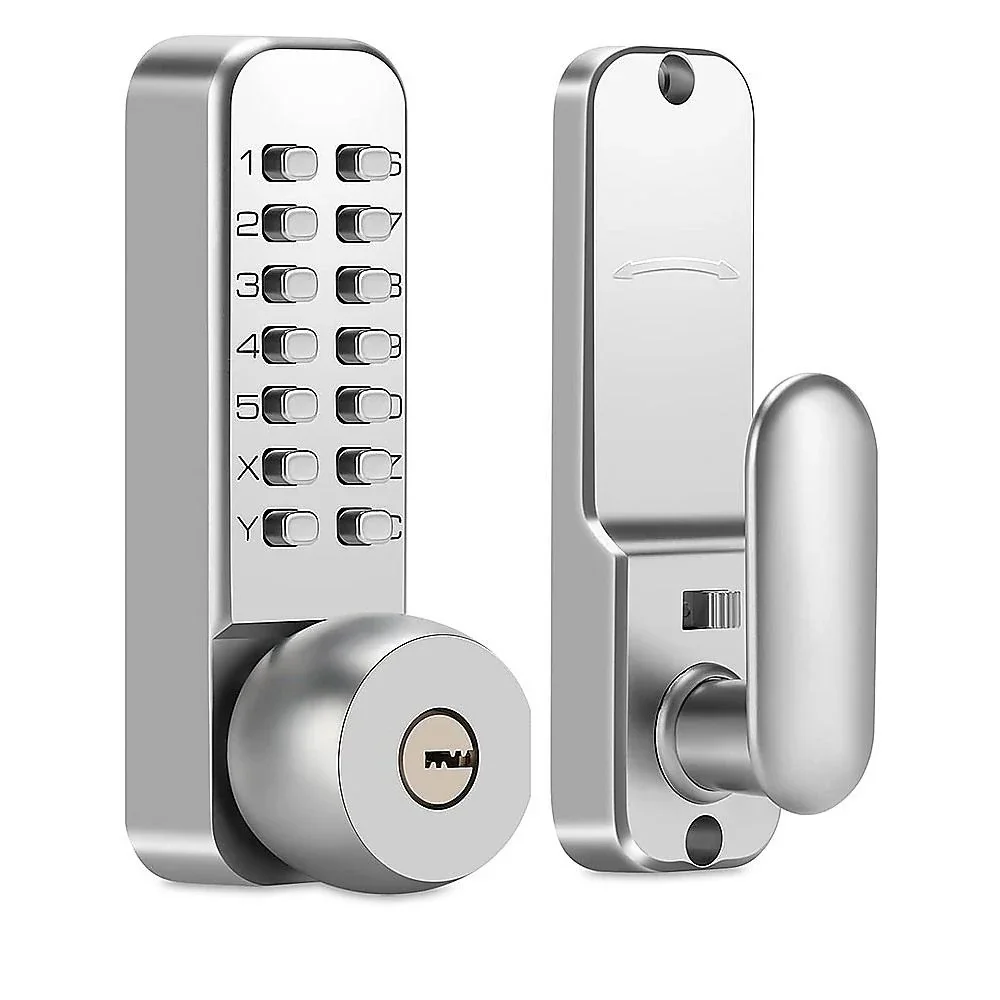 Mechanical Keyless Door Lock with Handle for Garage Office