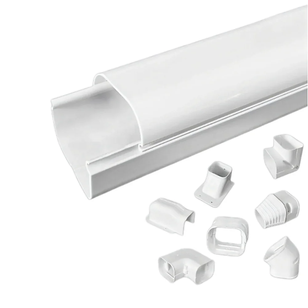 3" 17.6Ft Mini Split Line Set Cover Kit PVC for Air Conditioner