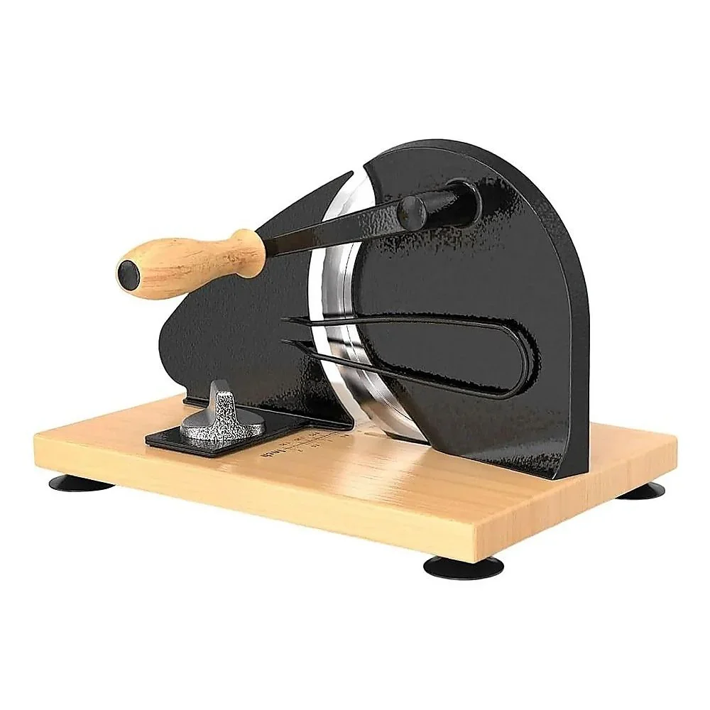 Manual Bread Slicer for Homemade Sourdough with Conveyor Belt Guide for Even Slices and Easy Cutting