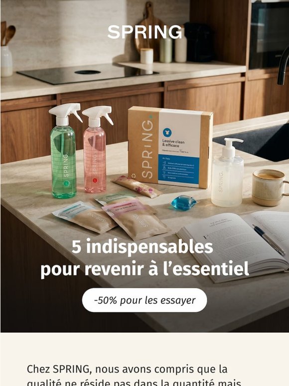 -50% pour revenir à l’essentiel