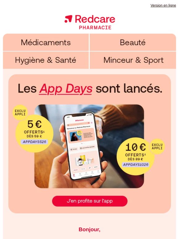 App Days : jusqu’à 10 € offerts, uniquement sur l’app