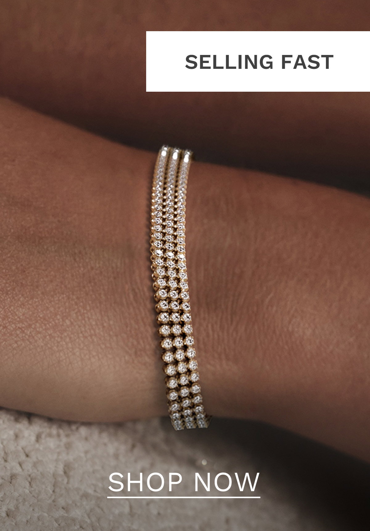 Soirée 4.15ct Round Cut Lab Diamond Tennis Bracelet in 18K Yellow Gold