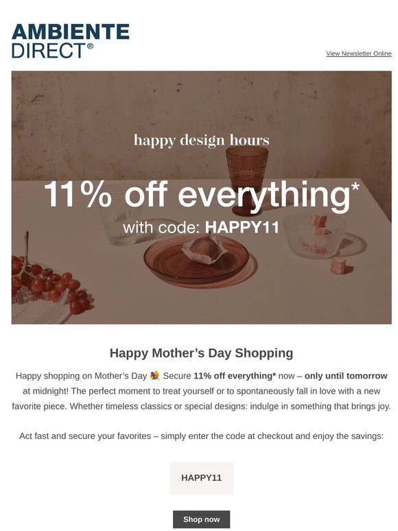 11% off EVERYTHING!* 🛍️