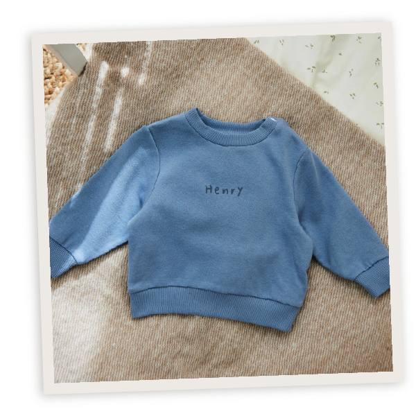 Personalised Blue Sweatshirt
