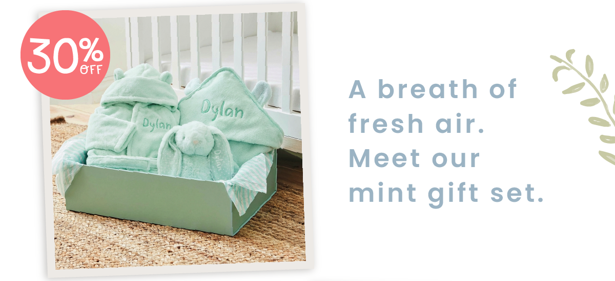 Personalised Mint Choc Chip Splash, Snuggle and Cuddle Gift Set