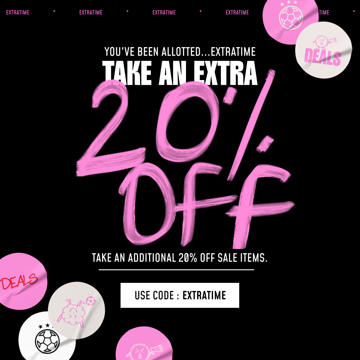 Extra 20% off already-on-sale gear