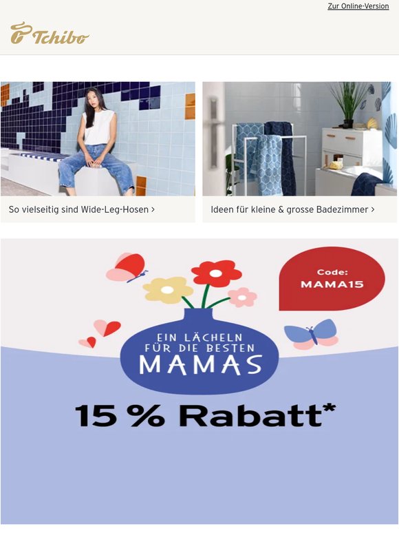 15% Rabatt* für Mama sichern 💝