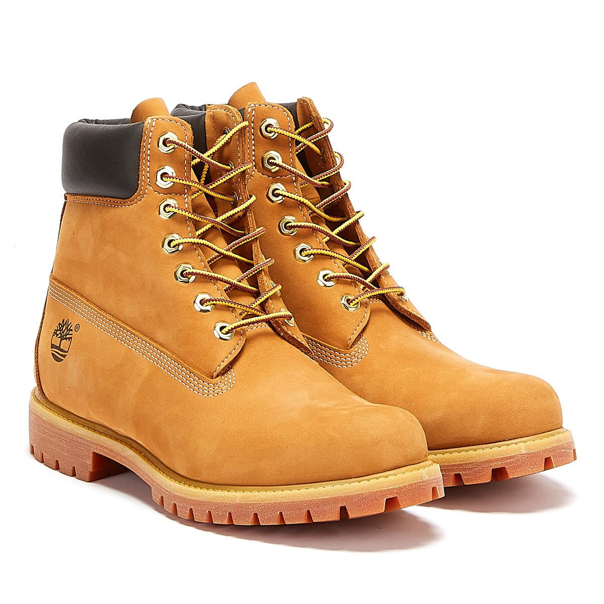 Image of Timberland Mens Wheat Premium 6 Inch Nubuck Leather Boots
