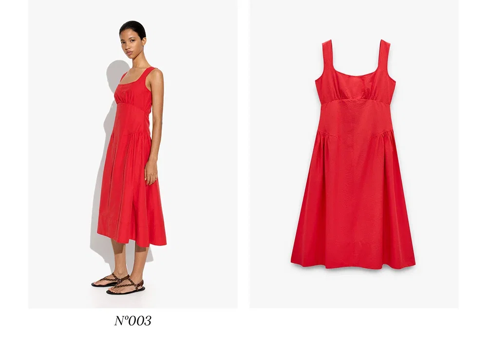 Plain dress with straps
