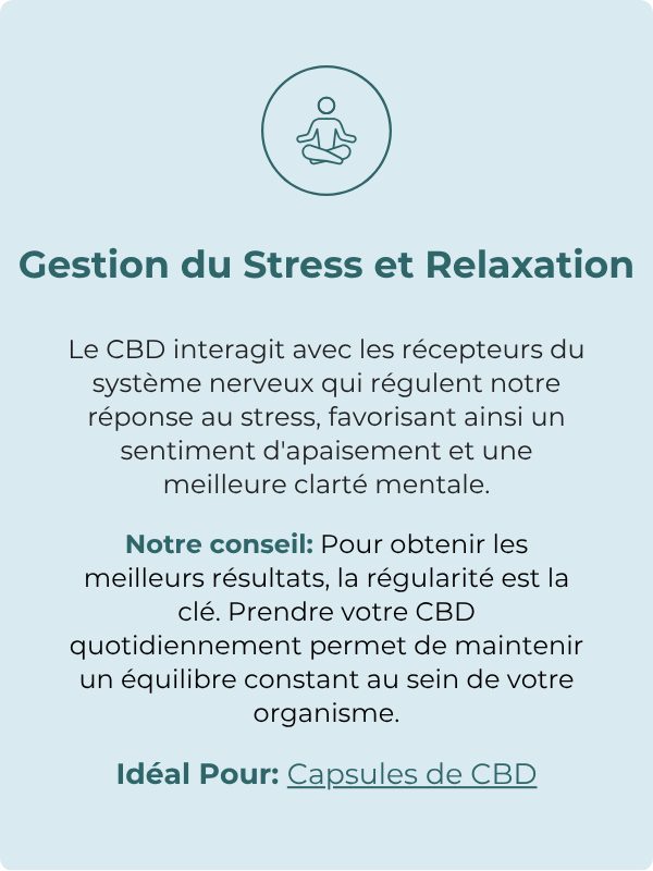 CBD interacts with the nervous system that influence stress