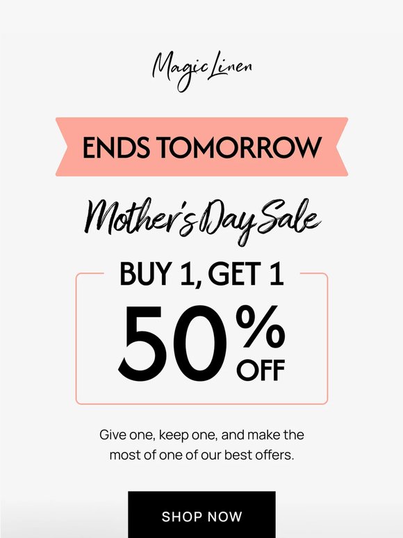 Ends Tomorrow: BOGO 50% 💛