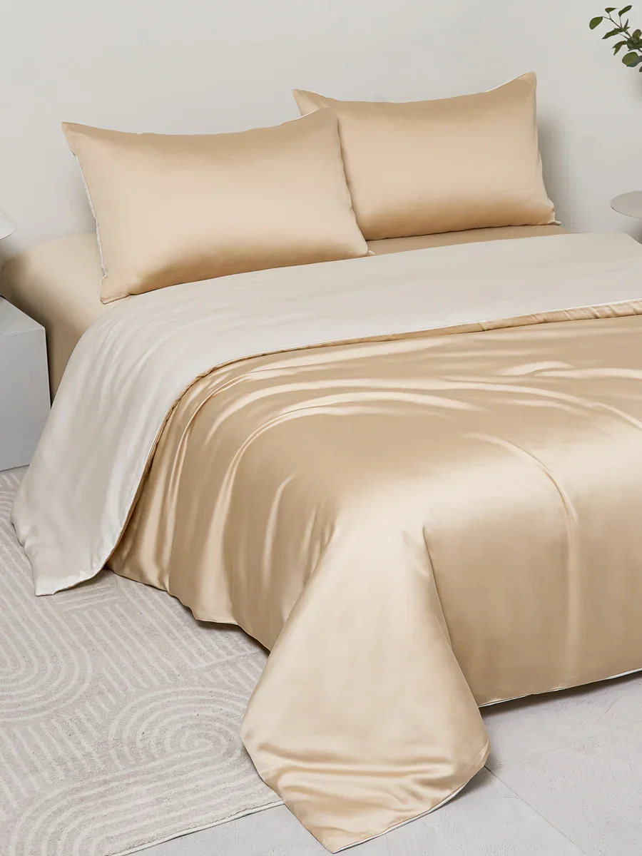 Hazy Champagne TENCEL™ Fitted Sheet Set - Queen