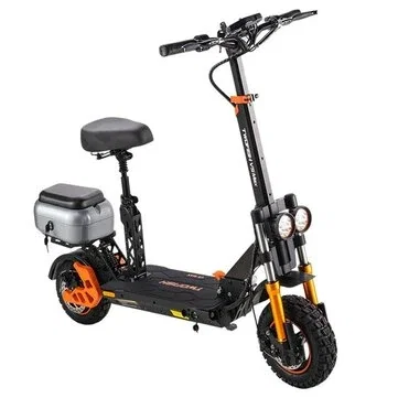 [EU Direct] TWOFISH V5 MAX Electric Scooter with Seat and Rear Trunk 48V 18Ah Battery 800W Motor Recommended Top Speed 25KM/H 11inch&10inch Tires 30-45KM Max Mileage 120KG Max Load Folding E-Scooter