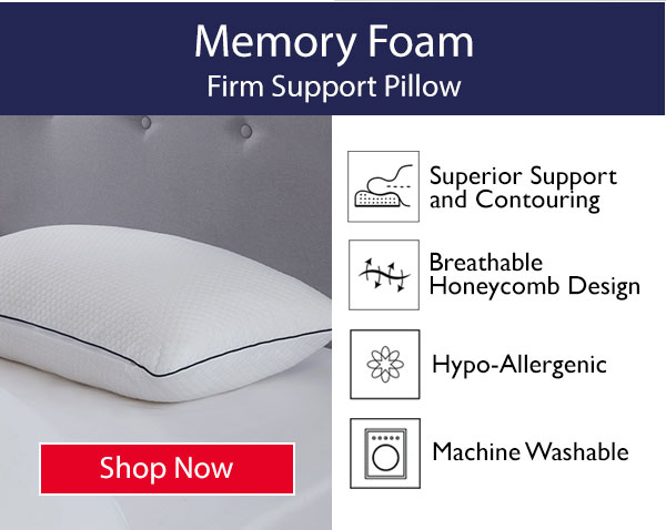 Memory Foam Firm Support Pillow