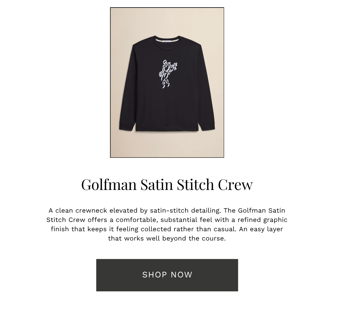 Golfman Satin Stitch Crew