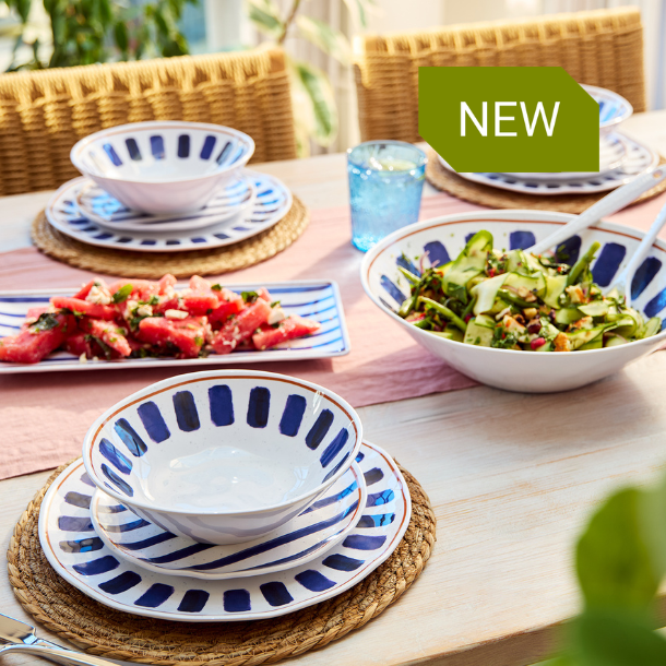  Blue Azure Melamine Dining Set