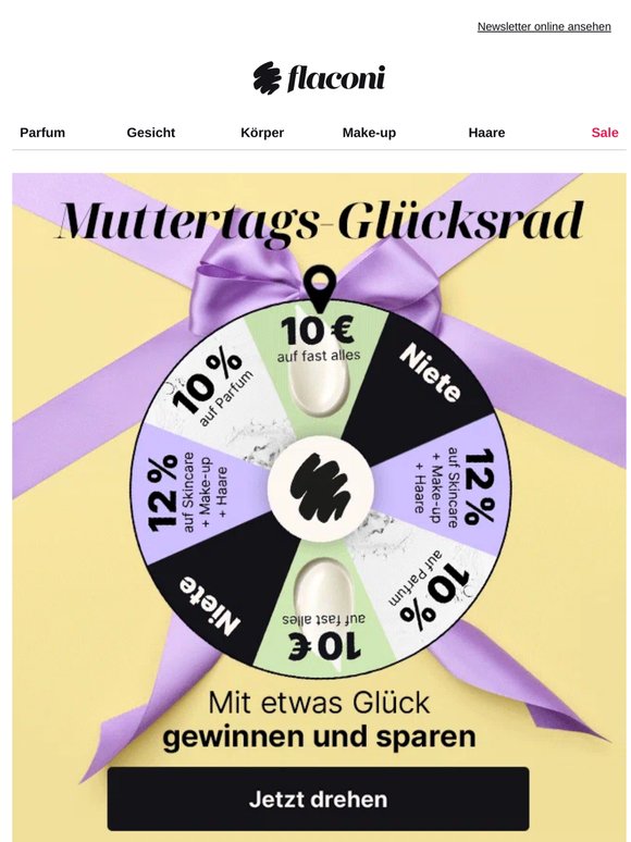 💜 Muttertags-Glücksrad: Drehen & Gutscheine gewinnen