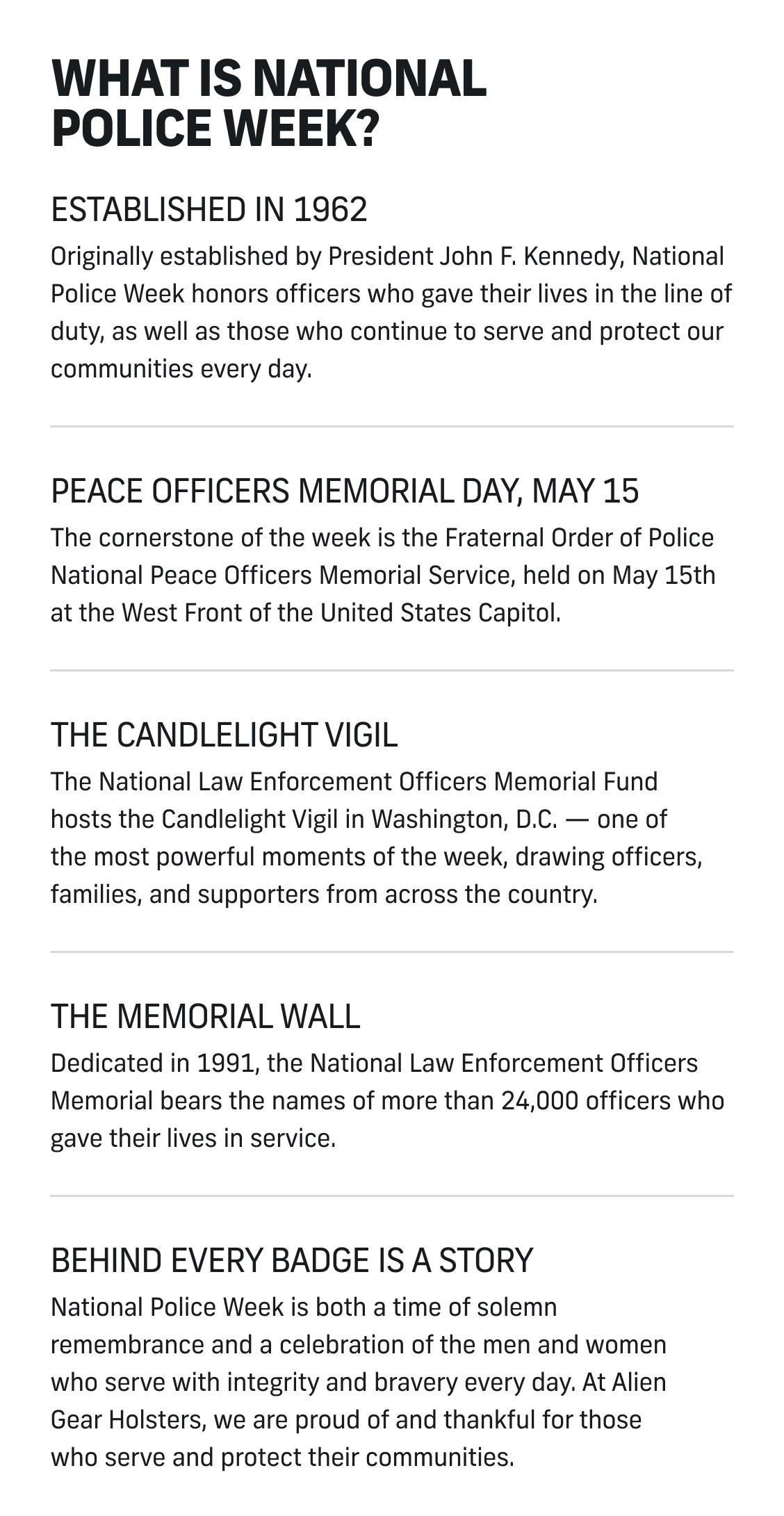 What is National Police Week