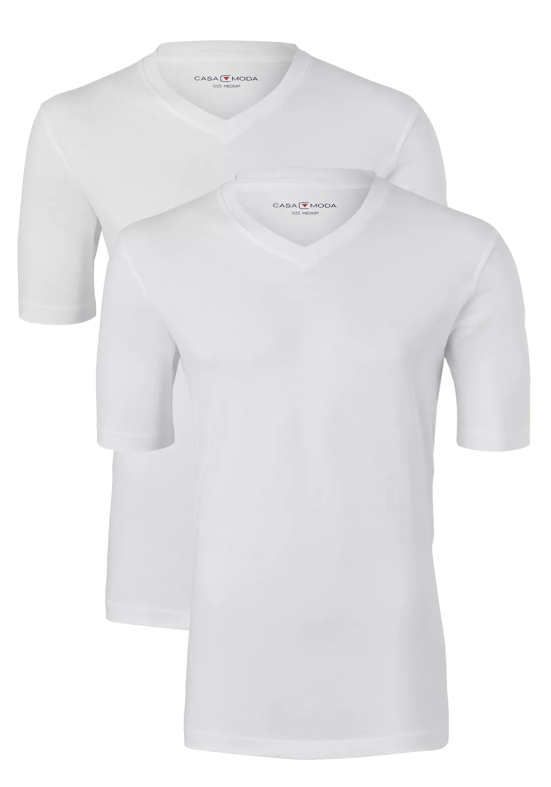 CASA MODA T-shirts (2-pack), V-neck, wit