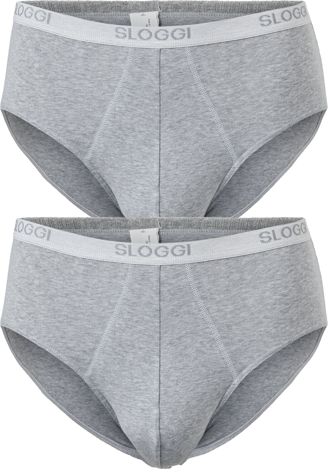 Sloggi Men Basic Midi, heren slips (2-pack), grijs