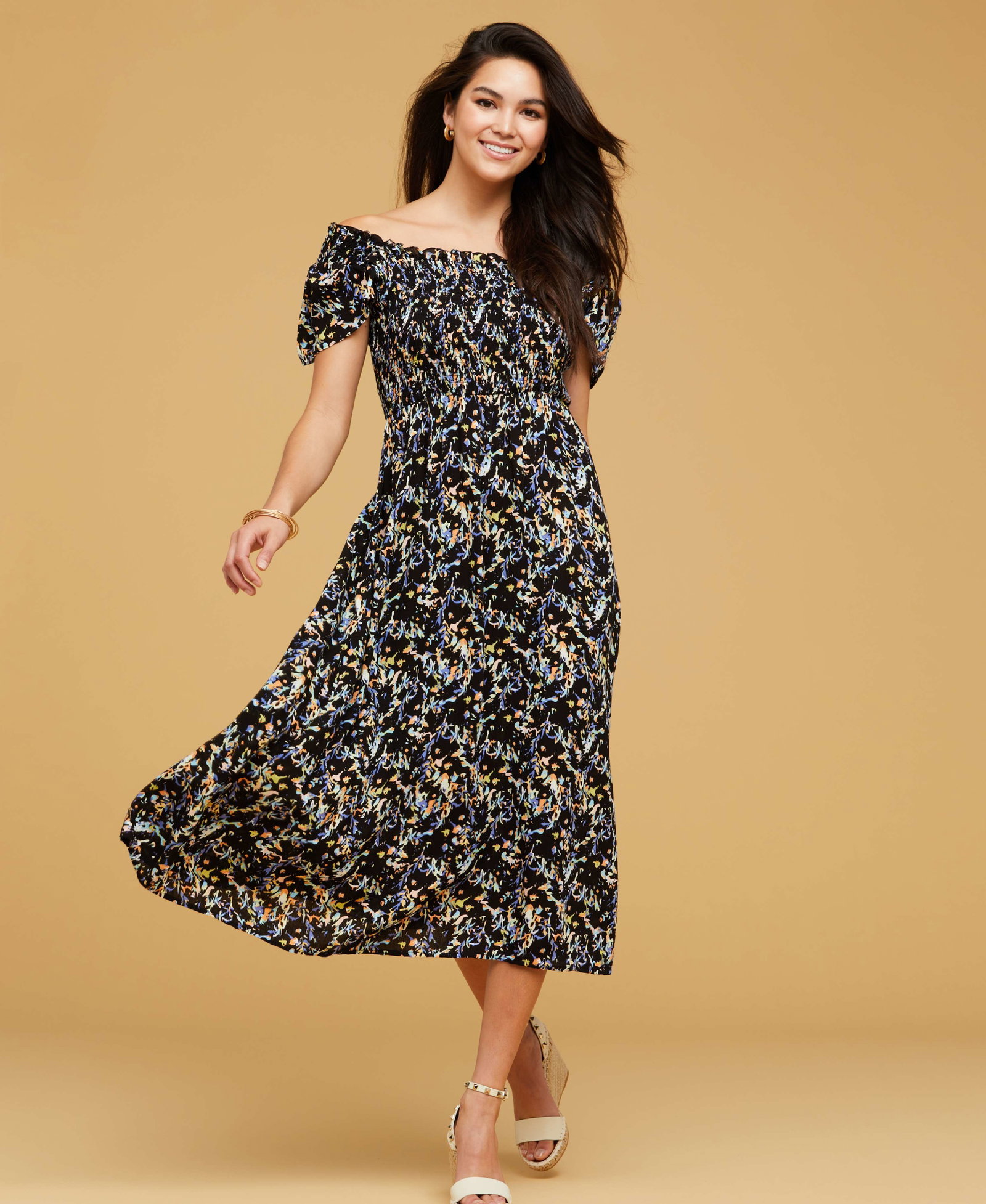 Image of Smocked Midi Dress