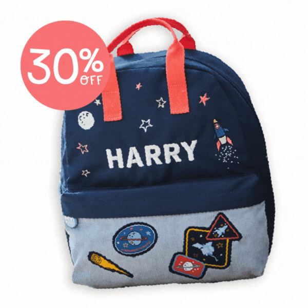 Boy backpacks gif