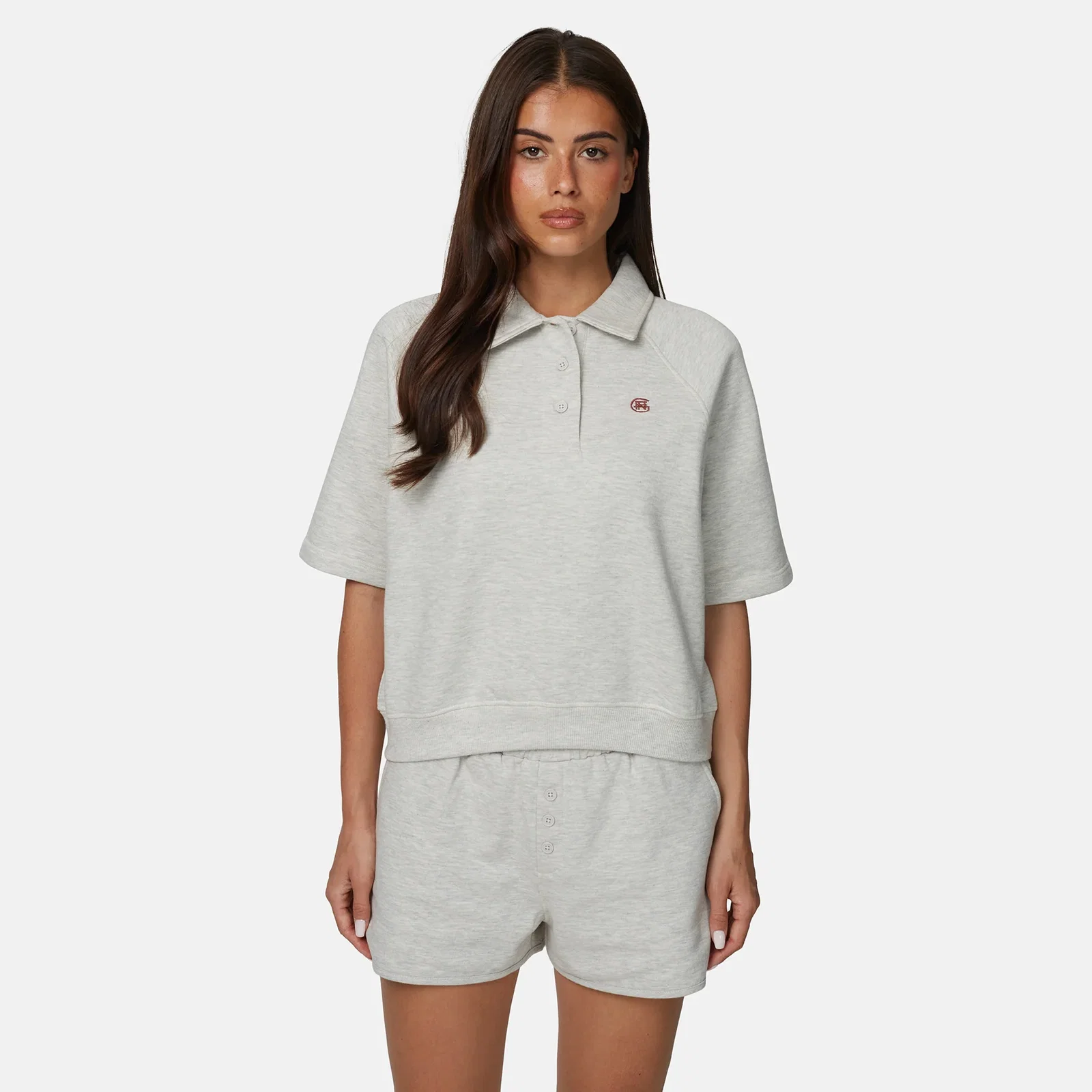 Image of Monogram Grey Marl Polo Sweat