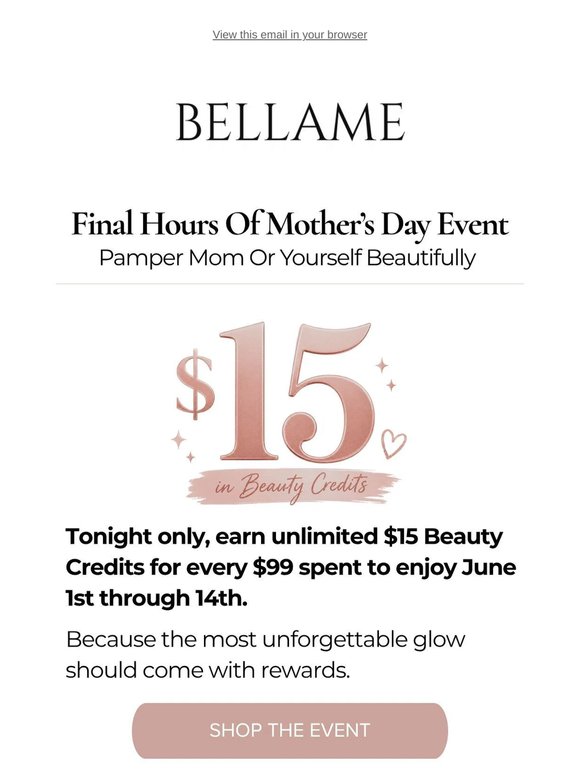 Final Hours Of Mother’s Day Event