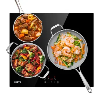 CIARRA 59cm Built-in Induction Hob Induction Plate Cooker with 3-Zone Flexibility & Energy-Saving Performance CABBIH3-E