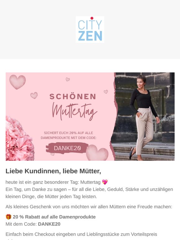 20 % Geschenk für alle Mütter - Alles Liebe zum Muttertag 💐