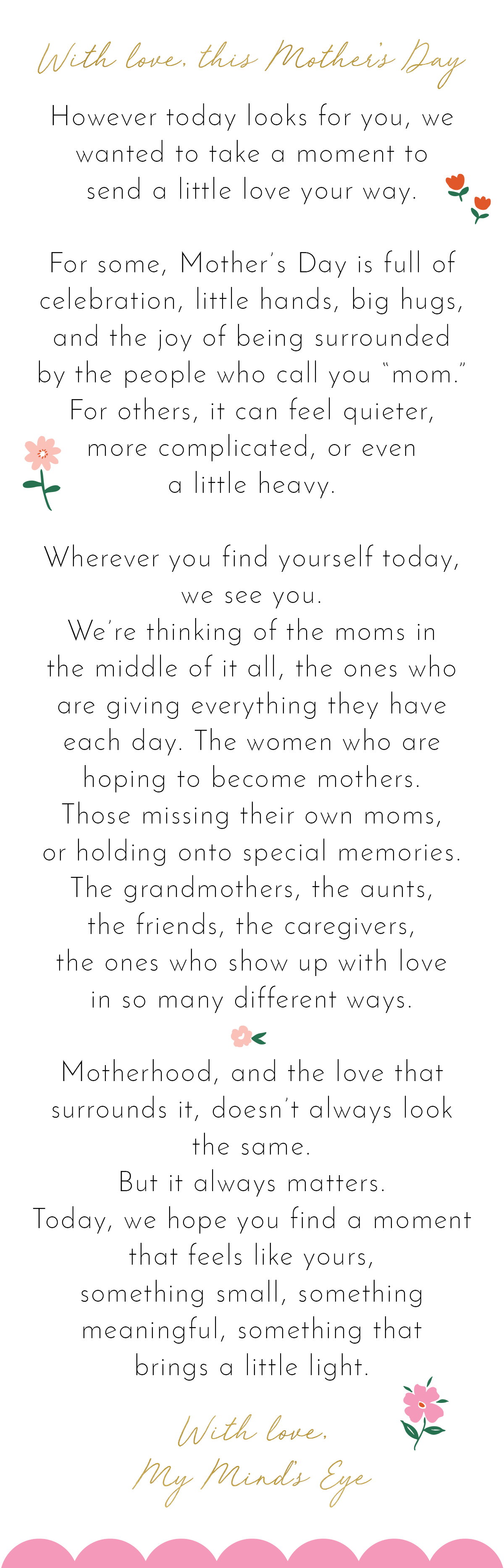 Mother's Day message