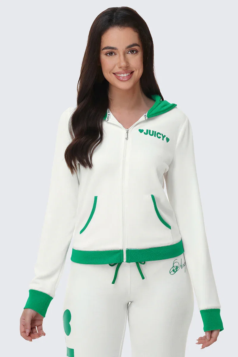 Image of Contrast Trim Logo Hoodie