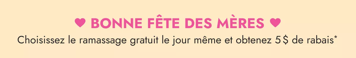 Ramassage gratuit le jour même