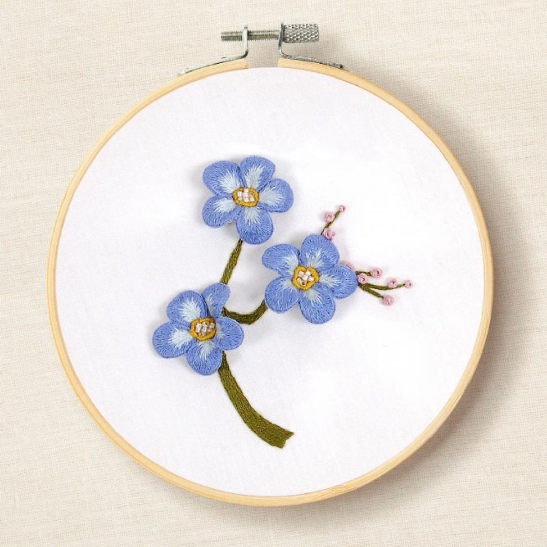 DMC Forget Me Not 3D Stumpwork Embroidery Kit