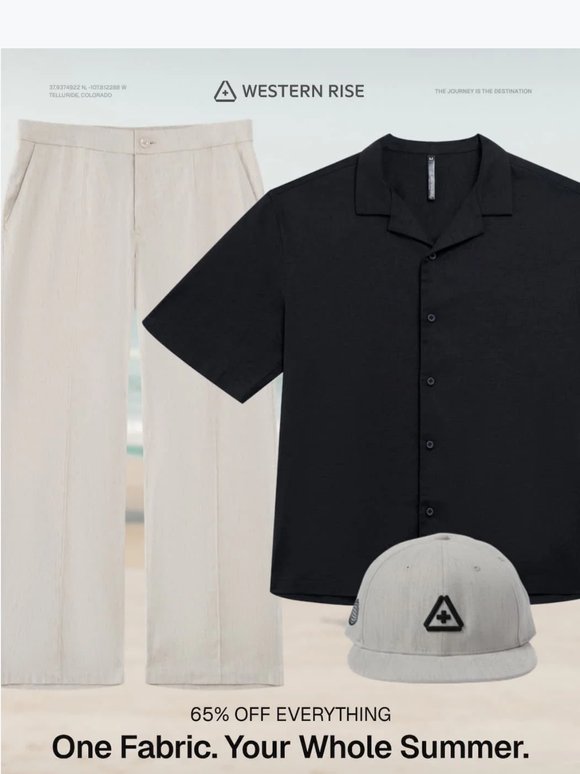 The camp shirt. The pant. The hat. One fabric.
