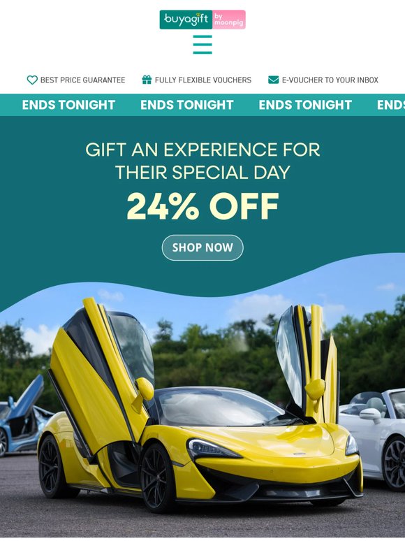Don’t miss 24% off birthday experiences