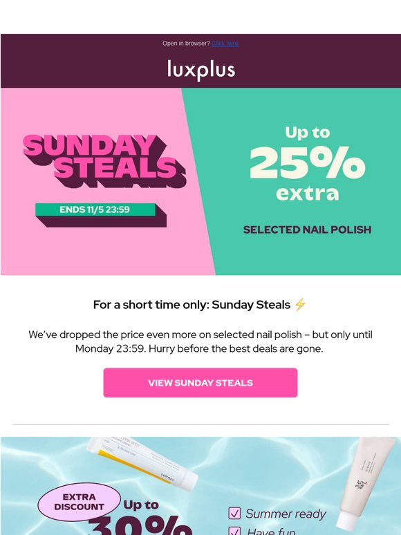 Sunday Steals ⚡️ Save extra on selected nail polish – ends tomorrow