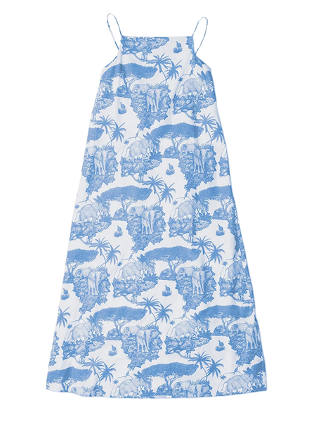Square Nightie - Loxodonta Blue