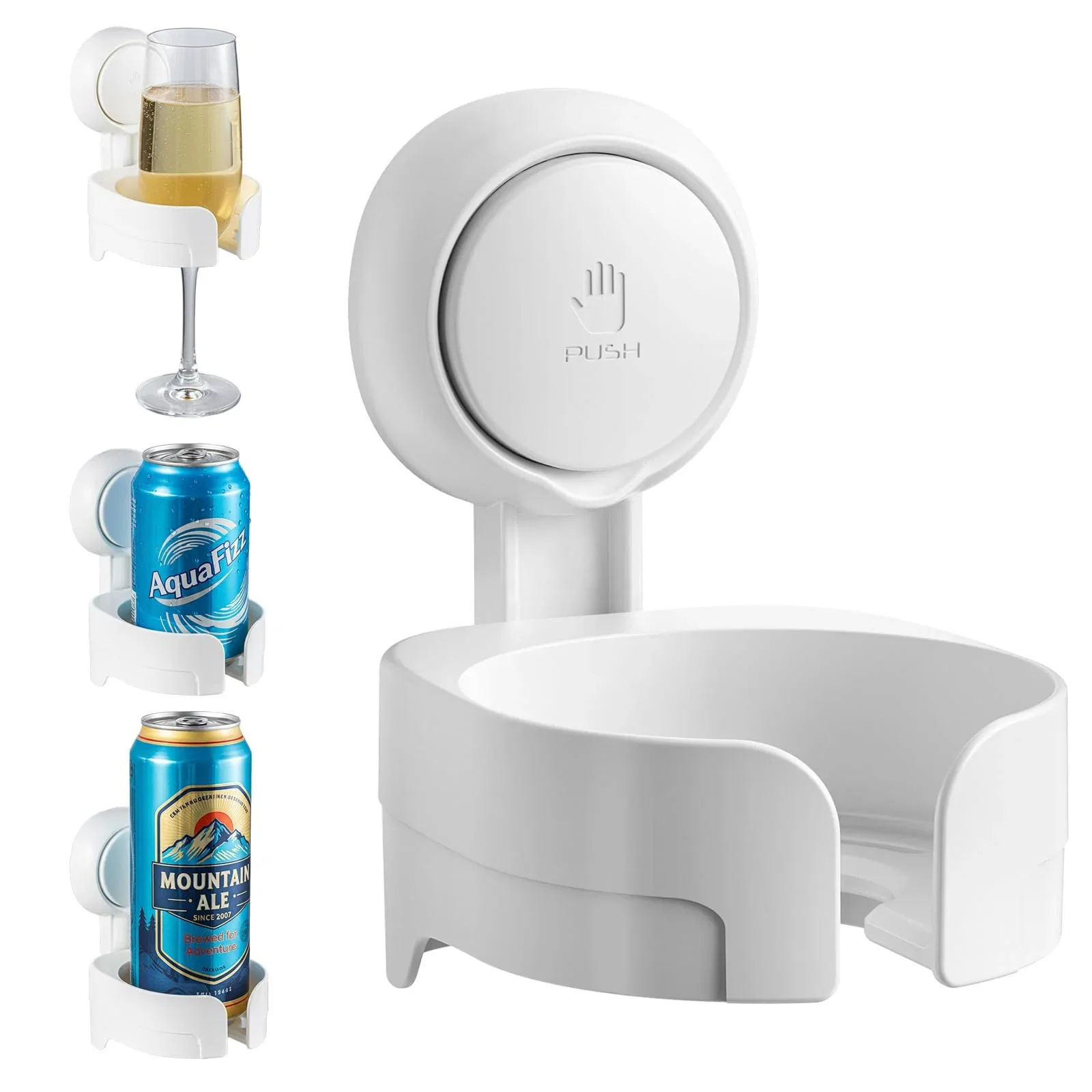 Suction Cup Wine Glass Holder – Removable Wall-Mounted Drink Holder