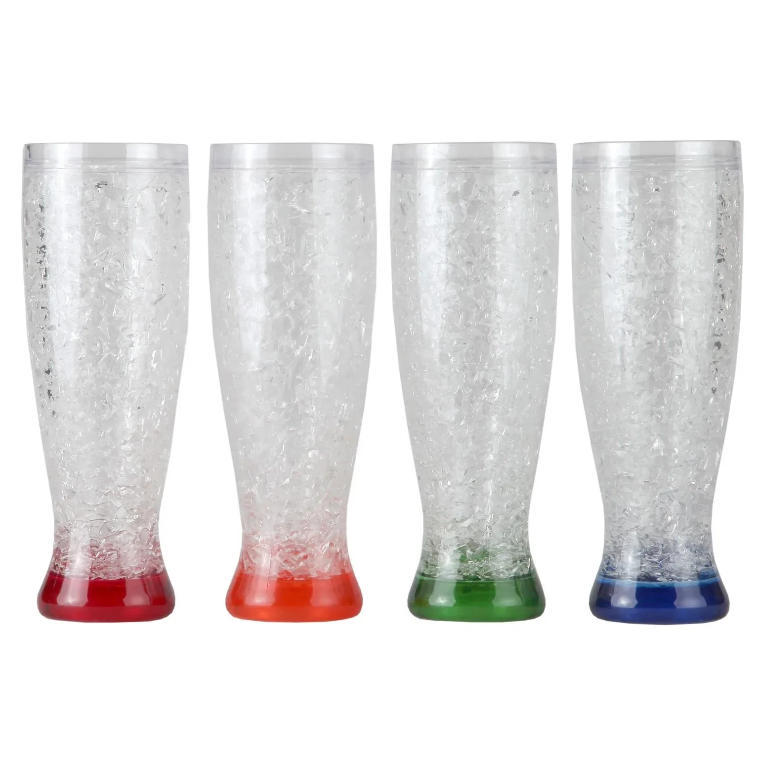Lily's Home Freezer Beer Mugs – Set of 4 Double Wall Insulated Frosty Chiller Cups
